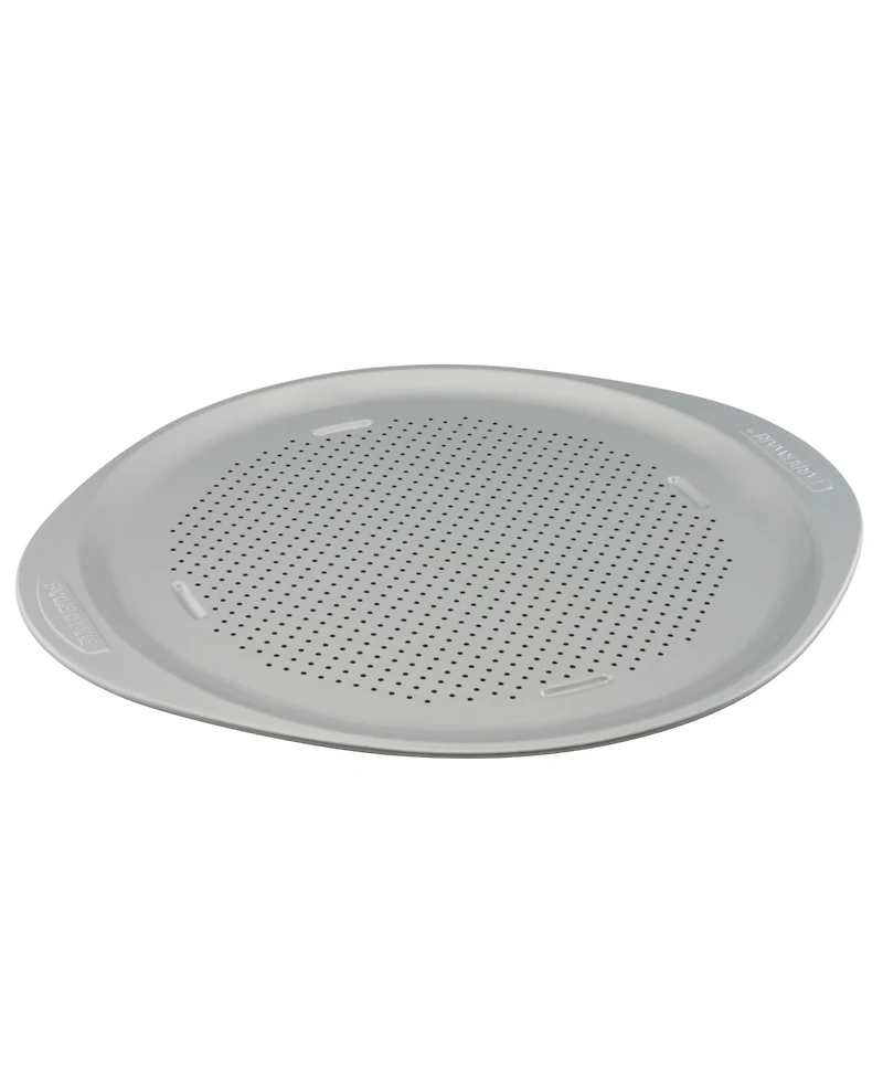 Farberware GoldenBake Nonstick Perforated Pizza Pan, 15.5-Inch, Light Gray