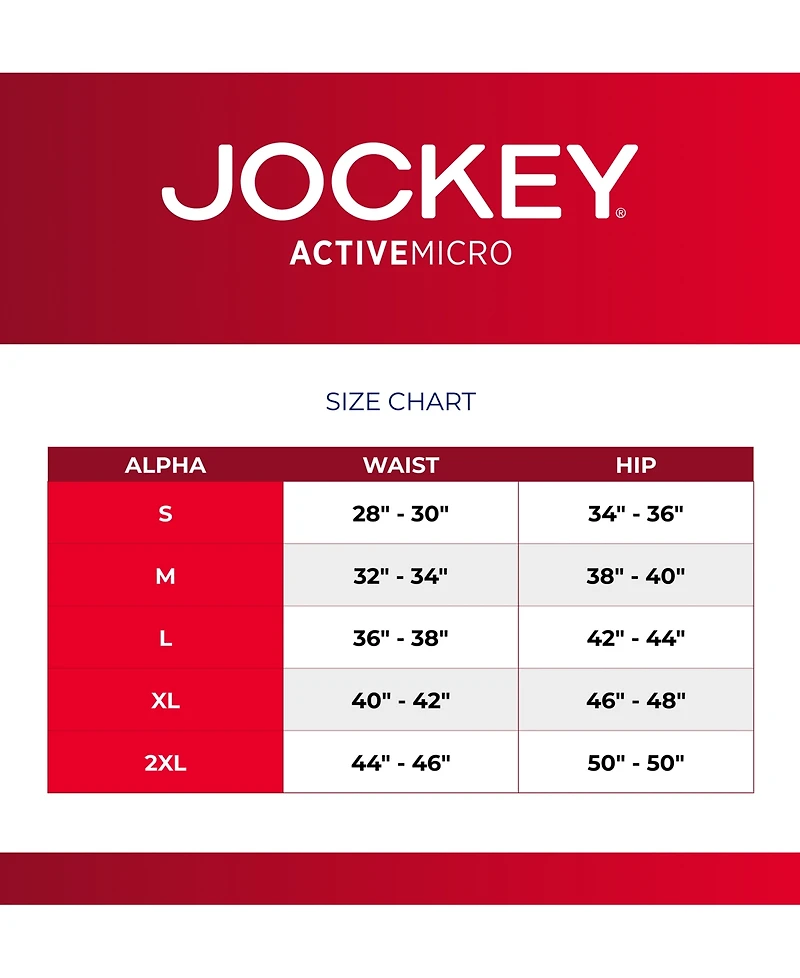 Jockey 3-Pack Active Microfiber 5" Boxer Briefs