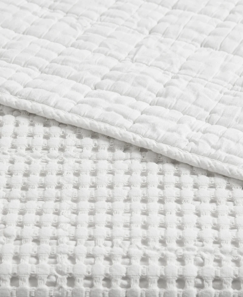 Levtex Mills Waffle Stitched Quilted Throw, 60" x 50"
