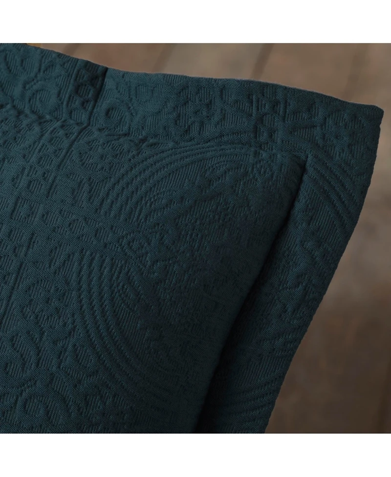 Superior 100% Cotton Fleur De Lis Medallion All-Season -Piece Coverlet Set