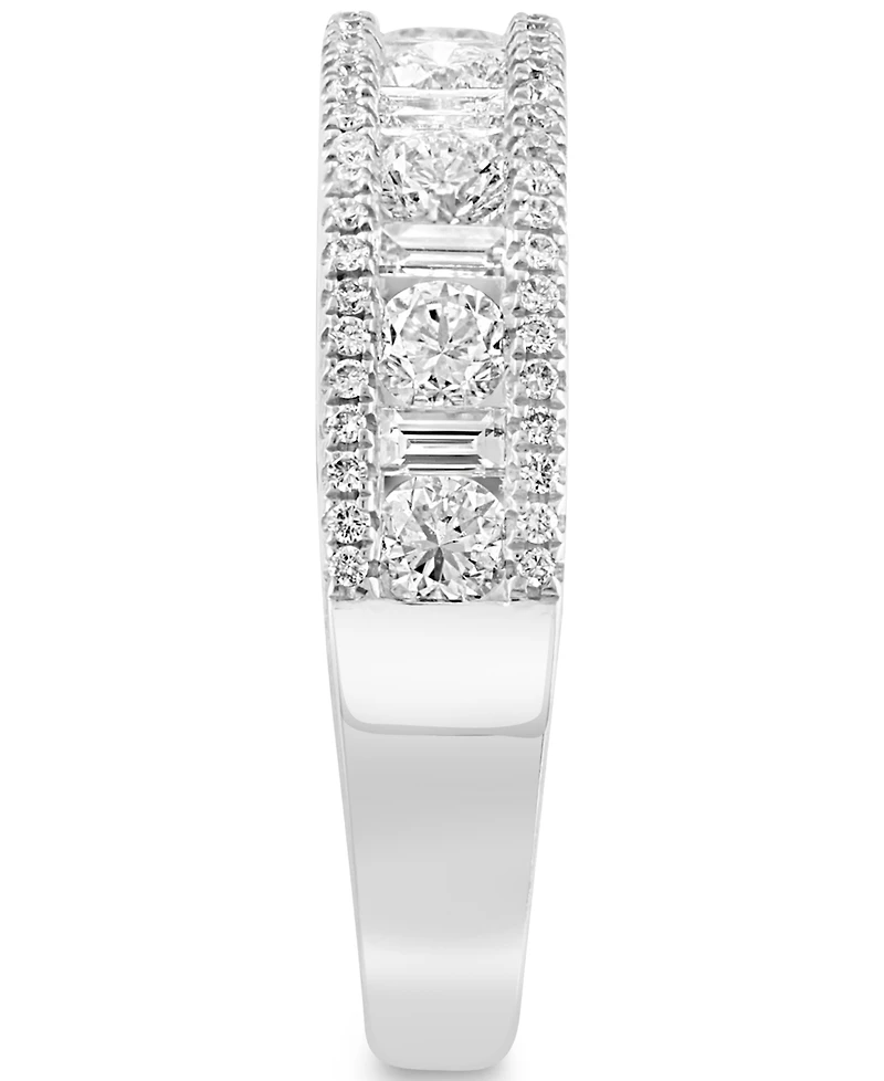 Effy Diamond Round & Baguette Band (3/4 ct. t.w.) in 14k White Gold