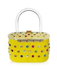 Women's Top Handle Acrylic Box Clutch