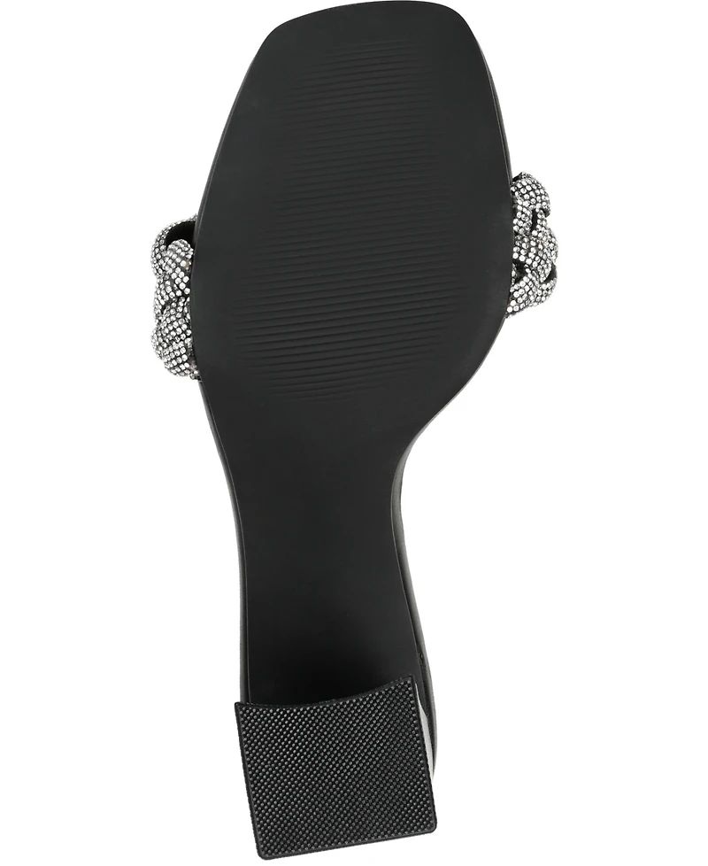 Journee Collection Women's Sashaa Braided Rhinestone Sandals
