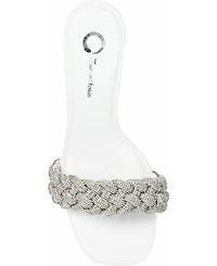 Journee Collection Women's Sashaa Braided Rhinestone Sandals