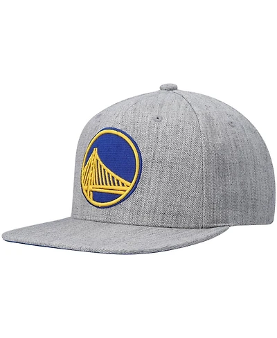 Men's Mitchell & Ness Heathered Gray Golden State Warriors 2.0 Snapback Hat