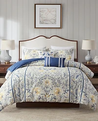Harbor House Livia Oversized Cotton 5-Pc. Duvet Cover Set, Full/Queen