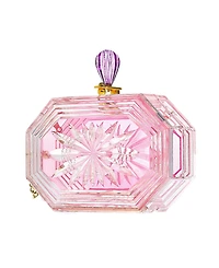Women's Perfume Bottle Clear Flower Cut Acrylic Clutch