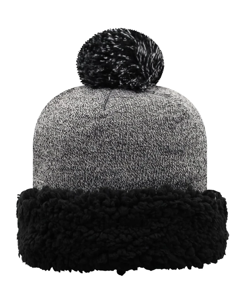 Women's Top of the World Black Penn State Nittany Lions Snug Cuffed Knit Hat with Pom
