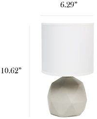 Simple Designs Geometric Concrete Lamp