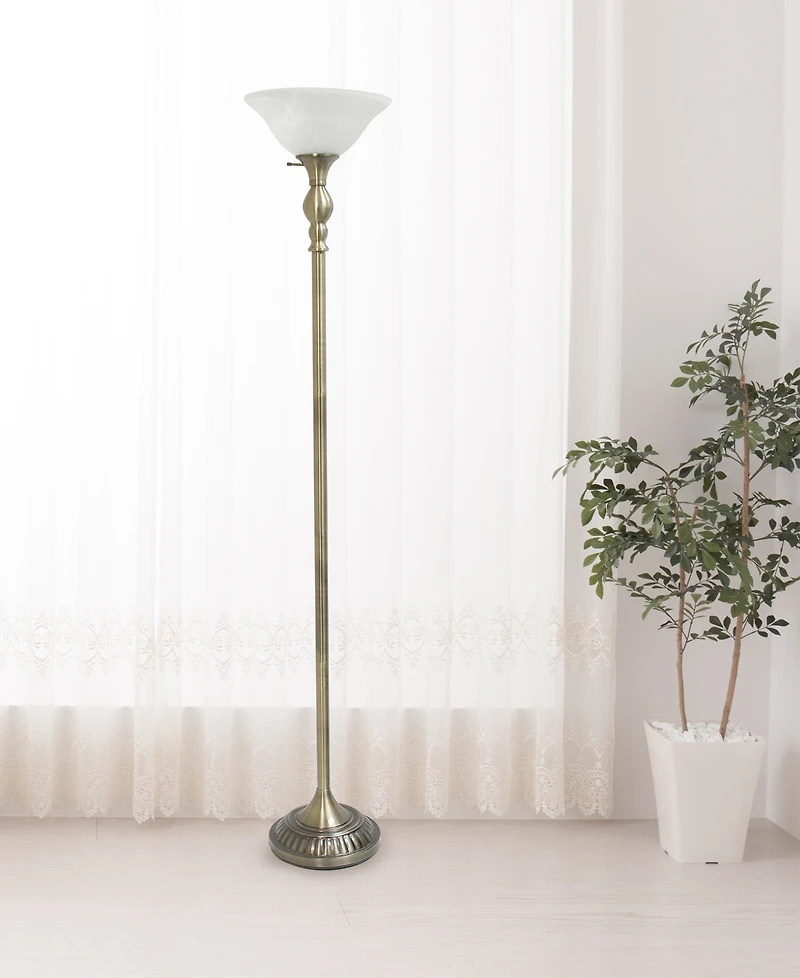 Elegant Designs 1 Light Torchiere Floor Lamp