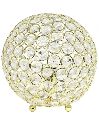 Elegant Designs Elipse 8" Crystal Ball Sequin Table Lamp