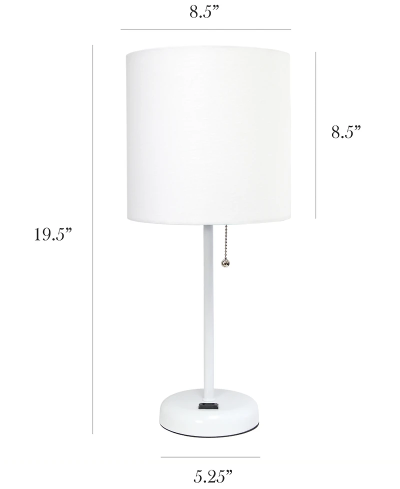 LimeLights Stick Lamp with Charging Outlet