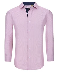 Men's Business Geometric Long Sleeve Button Down Shirt