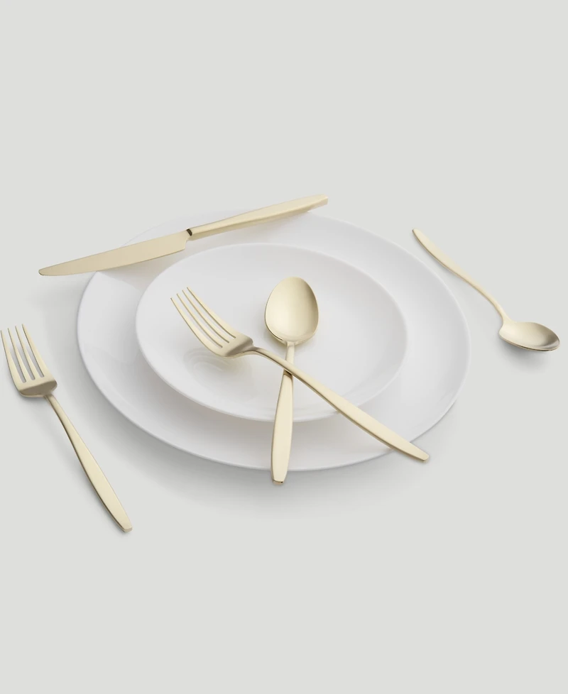 Cambridge Silversmiths Nylah Champagne Satin Flatware Set, 20 Piece