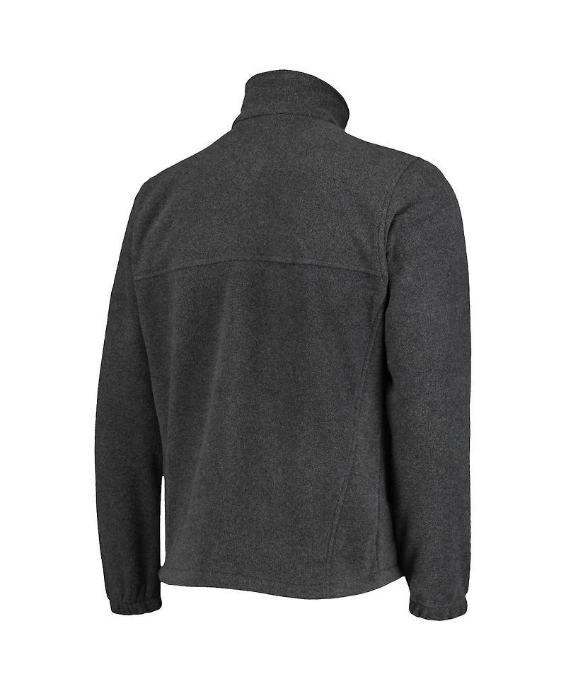 Men's Columbia San Antonio Spurs Heathered Charcoal Flanker Full-Zip Jacket