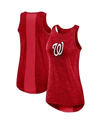 Women's Nike Red Washington Nationals Logo Fade High Neck Performance Tank Top