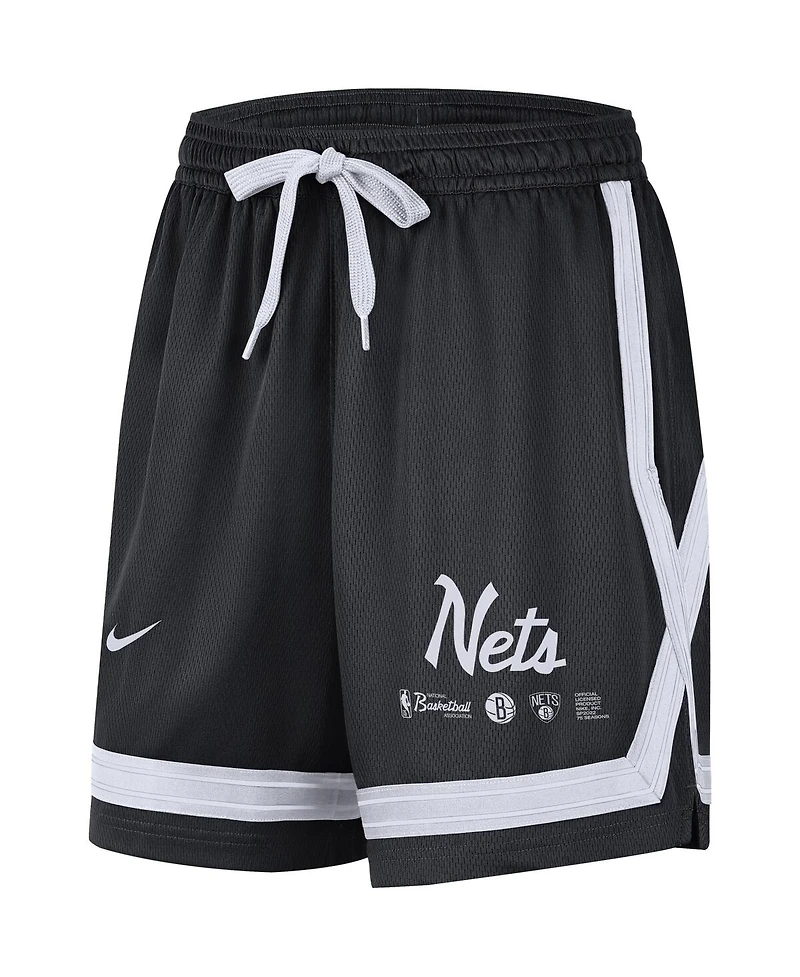 Women's Nike Black Brooklyn Nets Crossover Performance Shorts