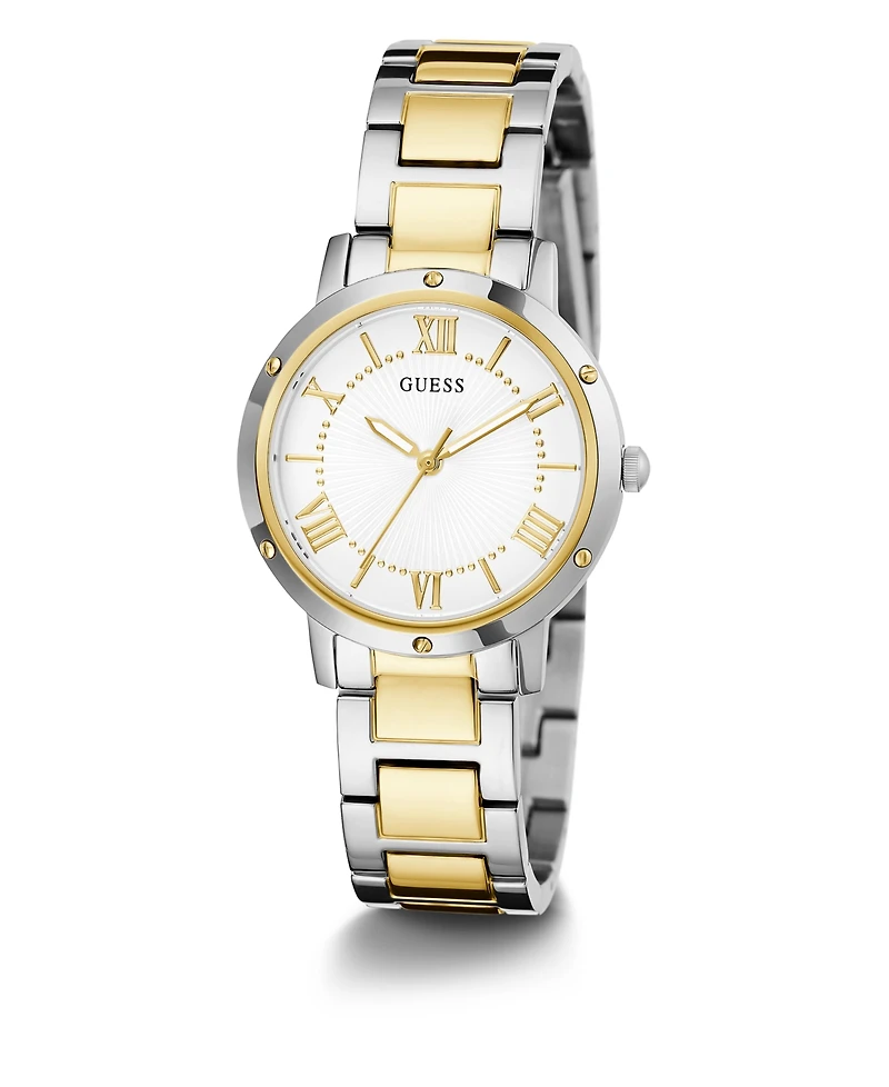 Guess Women's Two Tone Stainless Steel Bracelet Watch, 34mm