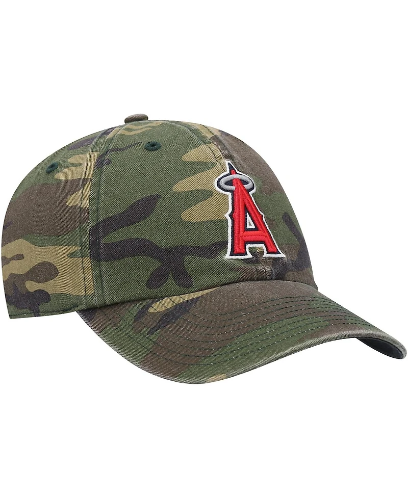 Men's '47 Camo Los Angeles Angels Team Clean Up Adjustable Hat
