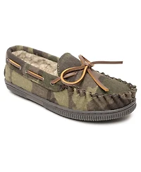 Minnetonka Little Boys Pile Lined Hardsole Moccasin Slippers
