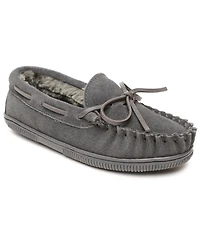 Minnetonka Little Boys Pile Lined Hardsole Moccasin Slippers
