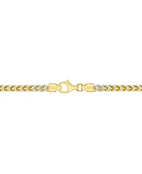 24" Two-Tone Franco Chain Necklace 14k Gold-Plated & Sterling Silver (Also Silver)