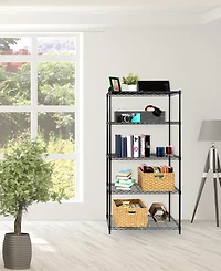 Seville Classics 5-Tier Black Epoxy Steel Wire Shelving