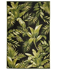 Liora Manne' Marina Jungle Leaves 6'6" x 9'3" Outdoor Area Rug