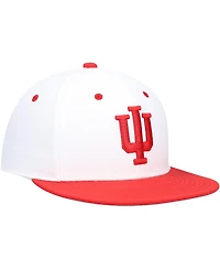 Men's adidas White Indiana Hoosiers On-Field Baseball Fitted Hat
