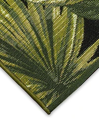 Liora Manne' Marina Jungle Leaves 8'10" x 11'9" Outdoor Area Rug