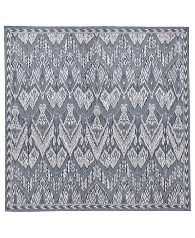 Liora Manne' Malibu Ikat 7'10" x 7'10" Square Outdoor Area Rug