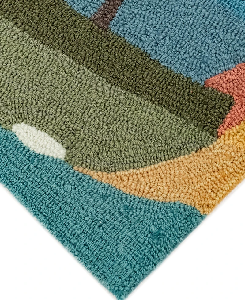 Liora Manne' Frontporch Parasol and Pup 2'6" x 4' Outdoor Area Rug