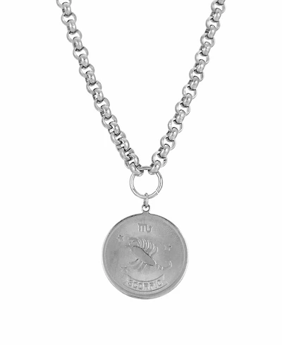 Women's Round Scorpio Pendant Necklace