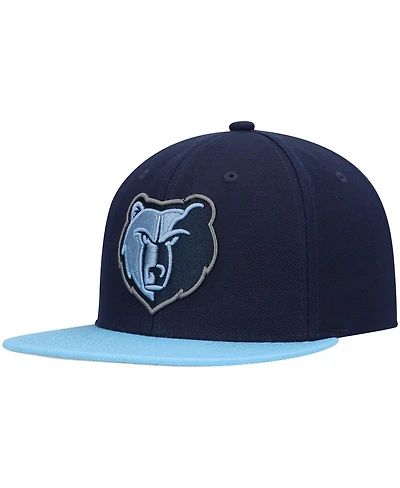 Men's Mitchell & Ness Navy, Light Blue Memphis Grizzlies Team Two-Tone 2.0 Snapback Hat
