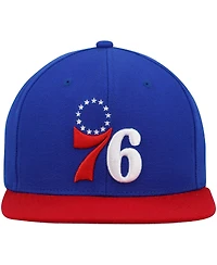 Men's Mitchell & Ness Royal, Red Philadelphia 76Ers Team Two-Tone 2.0 Snapback Hat