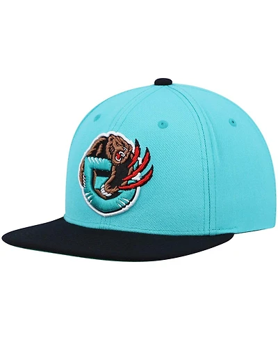 Men's Mitchell & Ness Turquoise, Black Vancouver Grizzlies Hardwood Classics Team Two-Tone 2.0 Snapback Hat
