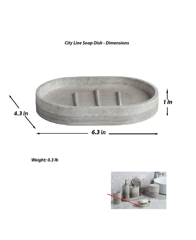 Roselli Trading Company City Line Soap Dish