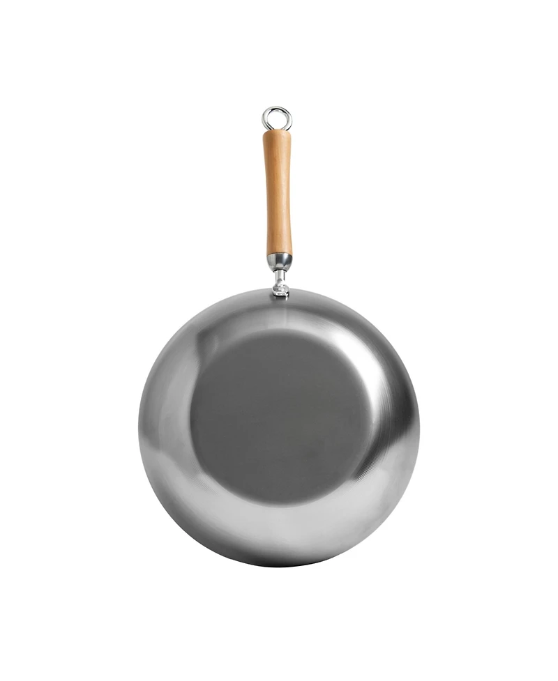 Joyce Chen Classic Series Carbon Steel Stir Fry Pan with Birch Handle, 12"