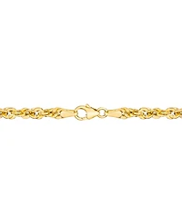 Italian Gold Diamond Cut Rope, 18" Chain Necklace (3-3/4mm) in 14k Gold, Made in Italy