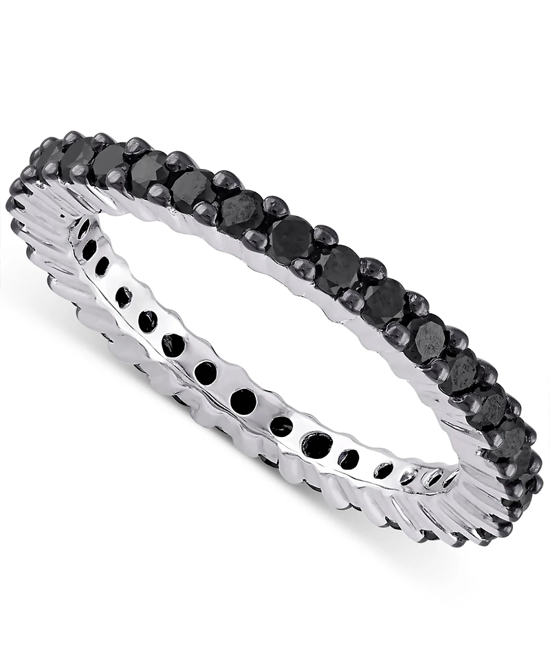 Black Diamond Eternity Band (1 ct. t.w.) 10k White Gold