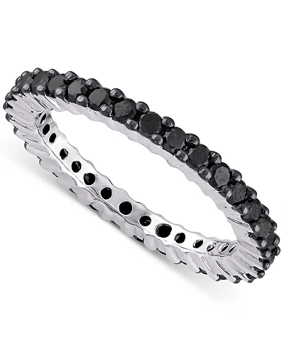 Black Diamond Eternity Band (1 ct. t.w.) 10k White Gold