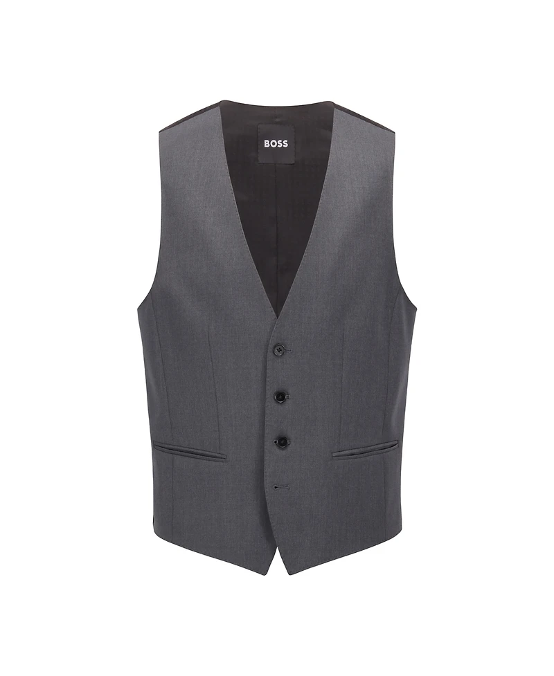 Boss by Hugo Men's Virgin-Wool Serge Slim-Fit Vests