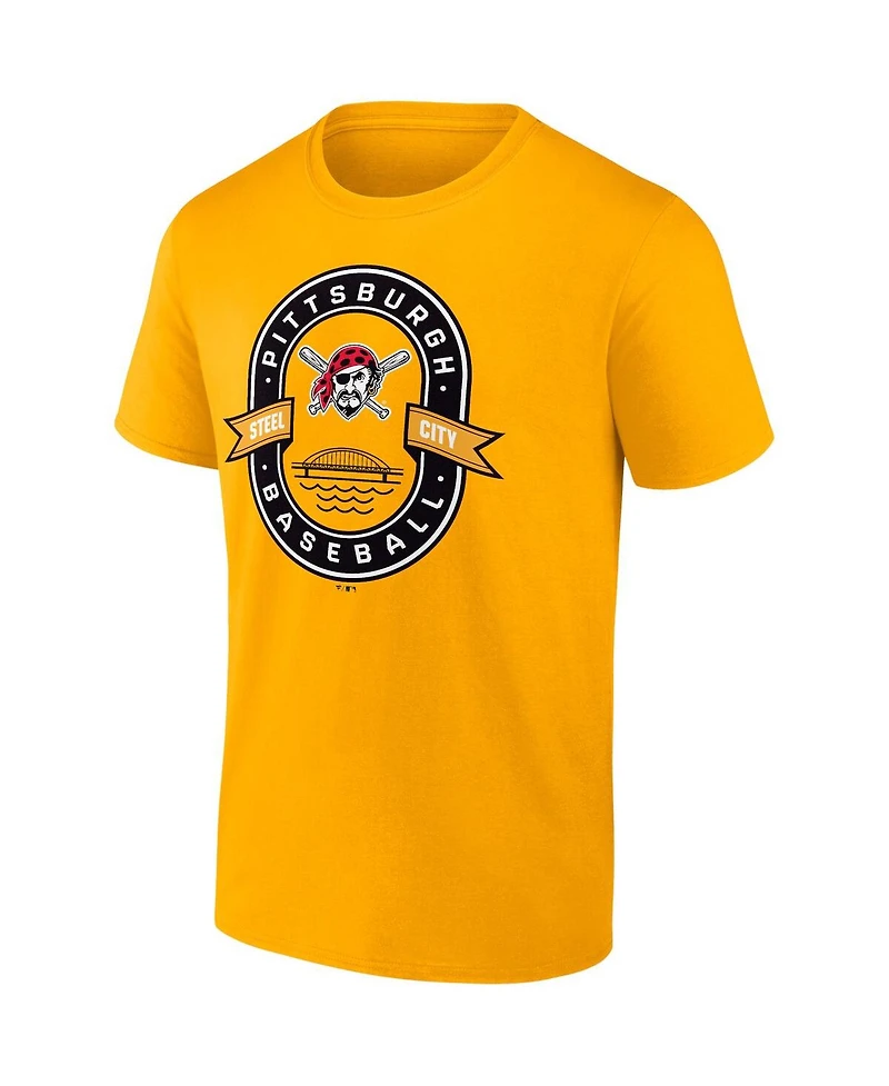 Men's Fanatics Gold Pittsburgh Pirates Iconic Glory Bound T-shirt