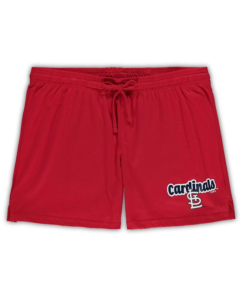 Women's Concepts Sport Red St. Louis Cardinals Plus Cloud Tank Top and Shorts Sleep Set