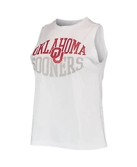 Women's Concepts Sport Charcoal, White Oklahoma Sooners Tank Top and Leggings Sleep Set