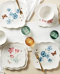 Lenox Butterfly Meadow Square Dinner Plates, Set of 4