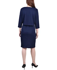 Ny Collection Petite Two Piece Jacket and Dress Set