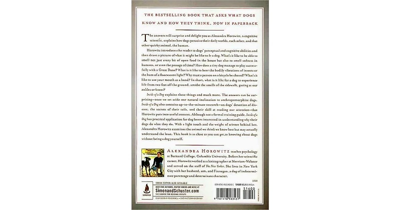 Inside of A Dog- What Dogs See, Smell, and Know by Alexandra Horowitz