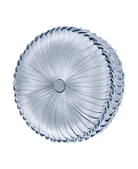 J Queen New York Astoria Powder Blue Tufted Decorative Pillow, 15" Round