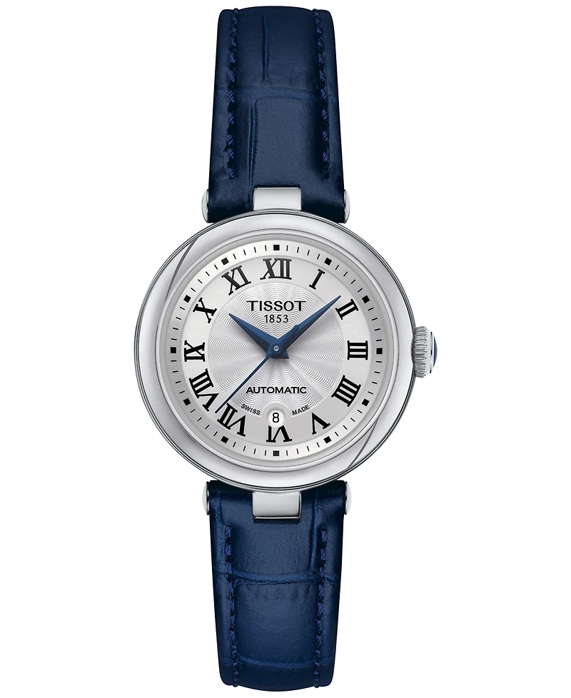 Tissot Women's Swiss Automatic Bellissima Blue Leather Strap Watch 29mm
